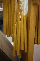 Beeswax Candle Production
