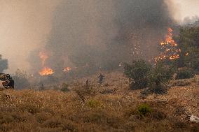 Wildfire In Nea Zoi Of Nea Peramos