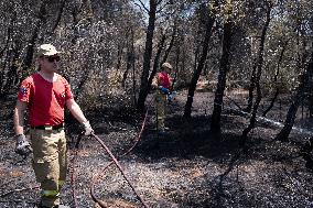 Wildfire In Kalithea Loutrakiou In Loutraki Area