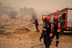 Wildfire In Nea Zoi Of Nea Peramos