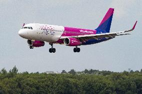 Wizz Air Airbus A320 Landing At Eindhoven Airport