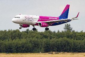 Wizz Air Airbus A320 Landing At Eindhoven Airport