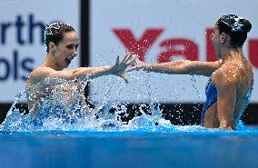 (SP)JAPAN-FUKUOKA-WORLD AQUATICS CHAMPIONSHIPS-ARTISTIC SWIMMING-WOMEN'S DUET FREE