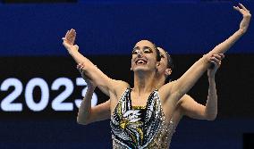 (SP)JAPAN-FUKUOKA-WORLD AQUATICS CHAMPIONSHIPS-ARTISTIC SWIMMING-WOMEN'S DUET FREE