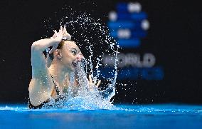 (SP)JAPAN-FUKUOKA-WORLD AQUATICS CHAMPIONSHIPS-ARTISTIC SWIMMING-WOMEN'S DUET FREE