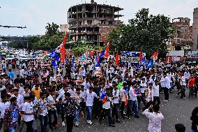 NSUI Protest Rally In Jaipur