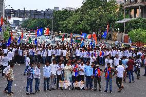 NSUI Protest Rally In Jaipur