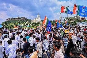 NSUI Protest Rally In Jaipur