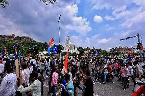 NSUI Protest Rally In Jaipur