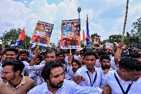 NSUI Protest Rally In Jaipur