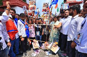 NSUI Protest Rally In Jaipur