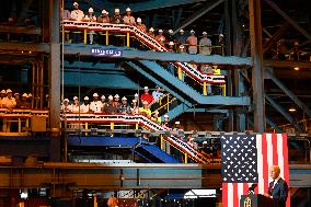 Biden Visits Shipyard in Philadelphia, PA