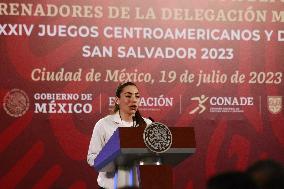 Award Ceremony For Mexican Athletes For Their Participation In The XXIV Central American And Caribbean Sports Games