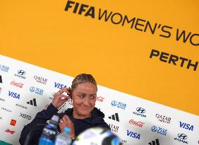 (SP)AUSTRALIA-PERTH-2023 FIFA WOMEN'S WORLD CUP-GROUP D-DENMARK-PRESS CONFERENCE