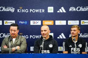Leicester City Arrivals And Press Conference Bangkok.