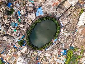 Aerial View Of Gol Talab In Dhaka