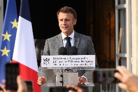 President Macron At 140th Anniversary Of Alliance Francaise - Paris