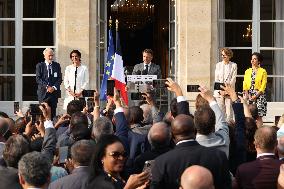 President Macron At 140th Anniversary Of Alliance Francaise - Paris