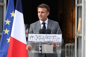 President Macron At 140th Anniversary Of Alliance Francaise - Paris