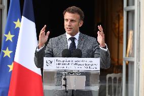 President Macron At 140th Anniversary Of Alliance Francaise - Paris