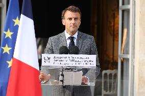 President Macron At 140th Anniversary Of Alliance Francaise - Paris