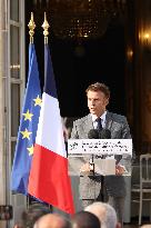 President Macron At 140th Anniversary Of Alliance Francaise - Paris