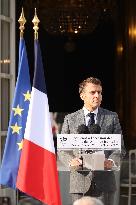 President Macron At 140th Anniversary Of Alliance Francaise - Paris
