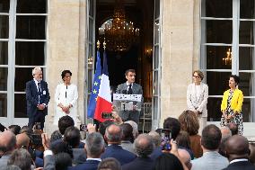 President Macron At 140th Anniversary Of Alliance Francaise - Paris
