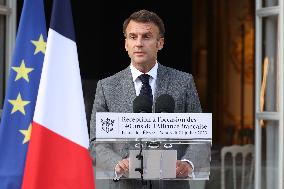 President Macron At 140th Anniversary Of Alliance Francaise - Paris