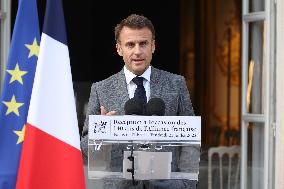 President Macron At 140th Anniversary Of Alliance Francaise - Paris
