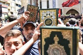 Protest Against Quran Burning In Beirut, Lebanon