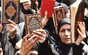 Protest Against Quran Burning In Beirut, Lebanon