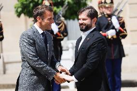 President Macron Welcomes Chilean President Boric - Paris