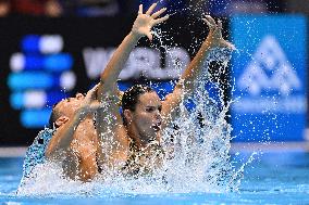 (SP)JAPAN-FUKUOKA-WORLD AQUATICS CHAMPIONSHIPS-ARTISTIC SWIMMING-MIXED DUET FREE