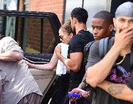 Jennifer Lopez Departs The Gym - LA