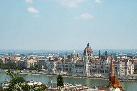 Budapest Skyline With Parliament Building