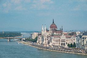 Budapest Skyline With Parliament Building