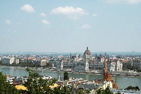 Budapest Skyline With Parliament Building