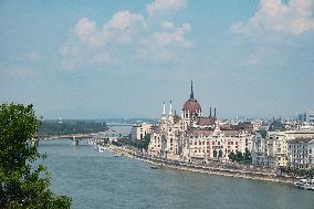 Budapest Skyline With Parliament Building