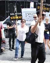 Screen And Television Actors Strike With Writers Guild - NYC