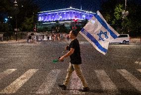 MIDEAST-JERUSALEM-MARCH AGAINST JUDICIAL OVERHAUL