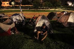 Israeli Demonstrators Set Up Tents Near The Knesset