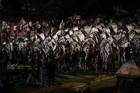Israeli Demonstrators Set Up Tents Near The Knesset