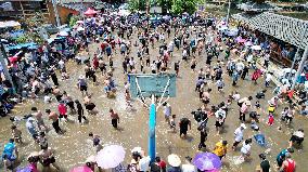 Catching Fish Activity in Liuzhou, China