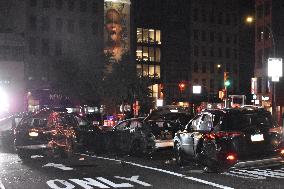 Six Vehicle Crash Near Manhattan Bridge On Bowery Street In New York City