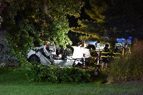 Fatal Accident In Front Of CNBC Building In Englewood Cliffs, New Jersey Sunday Morning