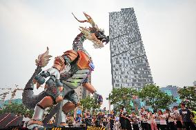 10 Meters High Mech Dragon Show in Yantai, China