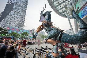 10 Meters High Mech Dragon Show in Yantai, China