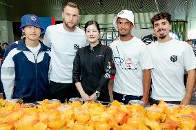 PSG’s players at opening of the PSG House in Osaka