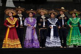 International Folklore Festival Parade In San Pedro Atocpan, Milpa Alta, Mexico